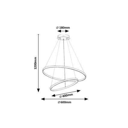 Rabalux - Lustre LED regulável suspenso por cabo LED/75W/230V 3000-6500K + controlo remoto