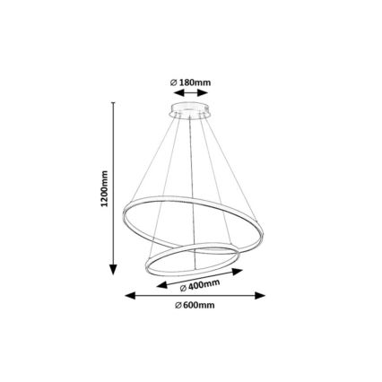 Rabalux - Lustre LED dimerizável suspenso por cabo LED/75W/230V 3000-6500K + controlo remoto