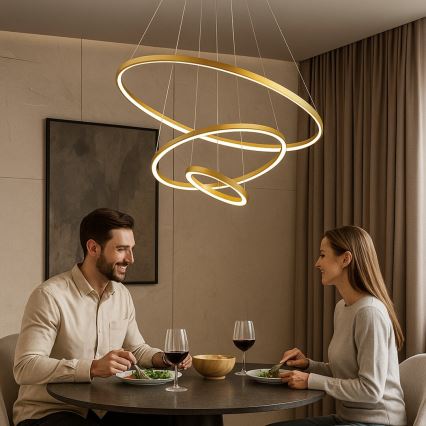 Rabalux - Lustre pendente LED dimável suspenso por cabo LED/90W/230V 3000-6500K + controlo remoto