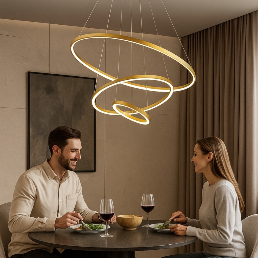 Rabalux - Lustre pendente LED dimável suspenso por cabo LED/90W/230V 3000-6500K + controlo remoto
