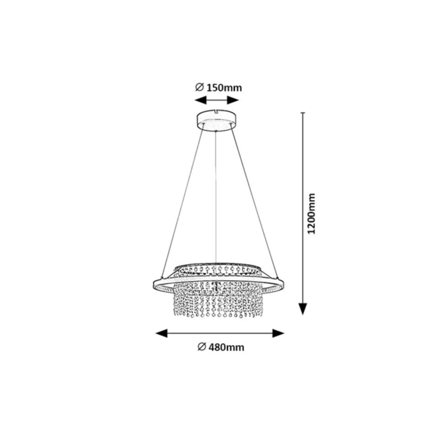 Rabalux - Lustre LED suspenso por cabo LED/40W/230V 3000/3500/4000K