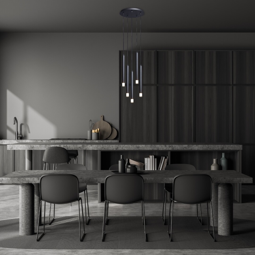 Rabalux - Candeeiro suspenso 5xG9/5W/230V preto