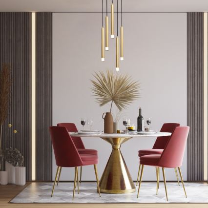 Rabalux - Candeeiro suspenso 5xG9/5W/230V dourado