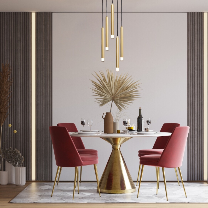 Rabalux - Candeeiro suspenso 5xG9/5W/230V dourado