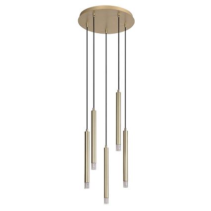 Rabalux - Candeeiro suspenso 5xG9/5W/230V dourado
