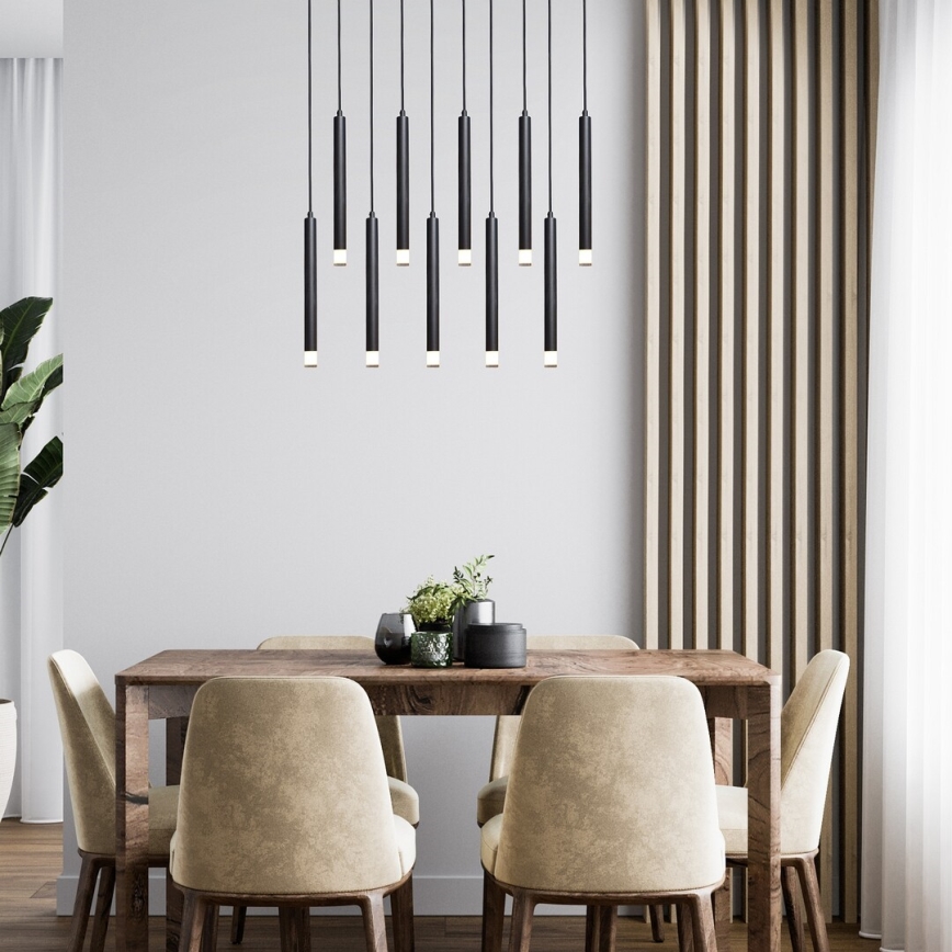 Rabalux - Candeeiro suspenso 10xG9/5W/230V preto