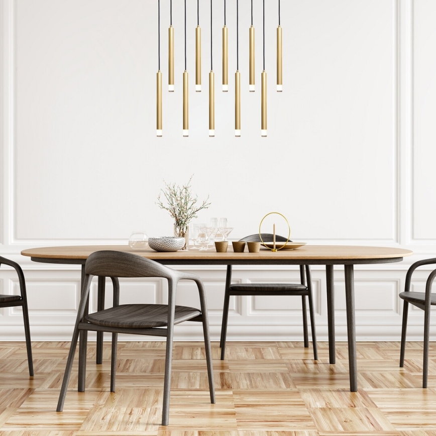 Rabalux - Candeeiro suspenso 10xG9/5W/230V dourado