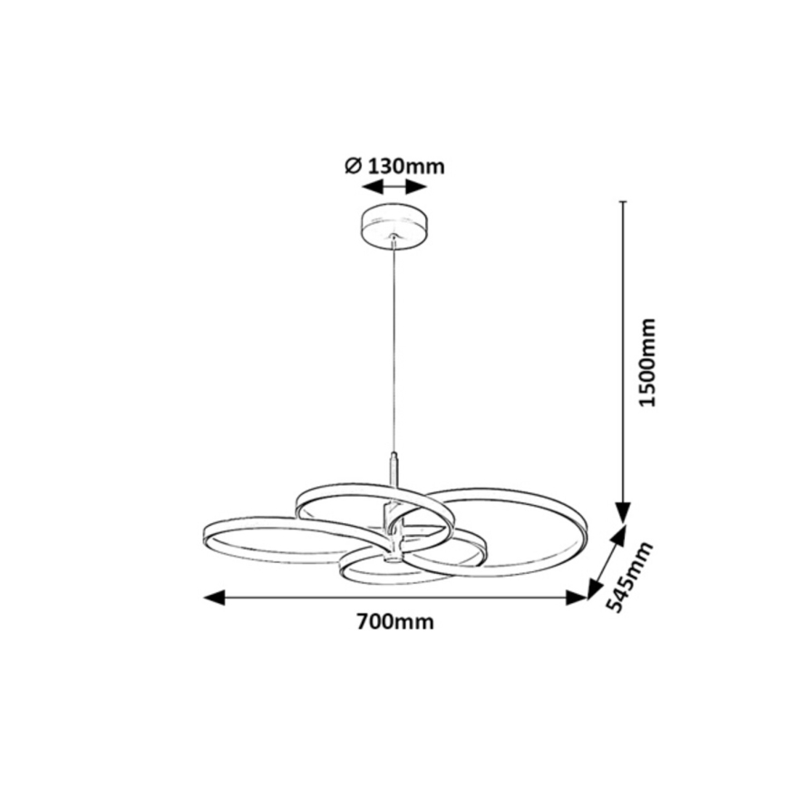 Rabalux - Lustre pendente LED regulável em cabo LED/70W/230V 3000-6500K + comando remoto