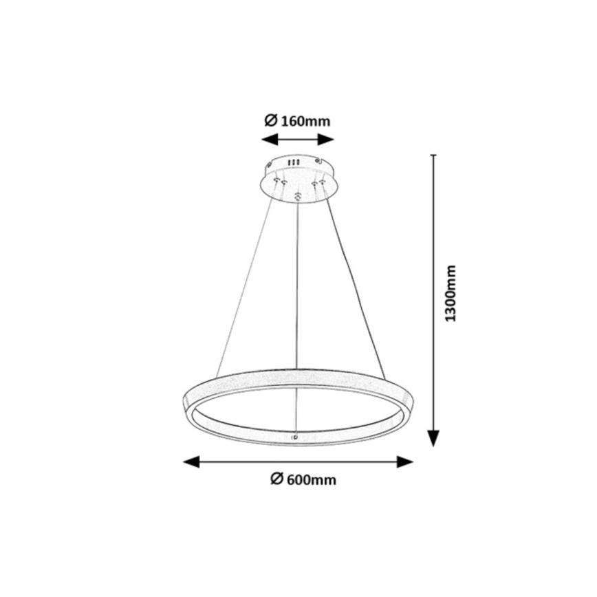 Rabalux - Lustre LED regulável suspenso por cabo LED/36W/230V 3000-6500K + controlo remoto