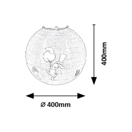 Rabalux - Abajur de criança para candeeiro max. 40W diâmetro 40 cm