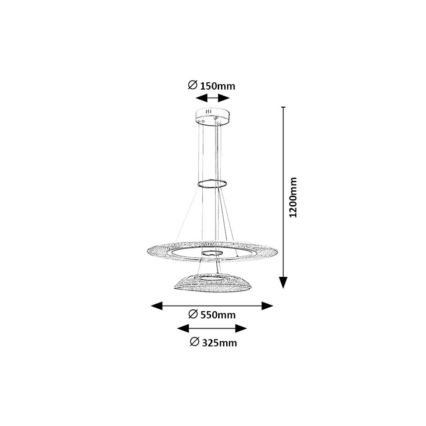 Rabalux - Lustre LED suspenso por cabo LED/36W/230V 3000K