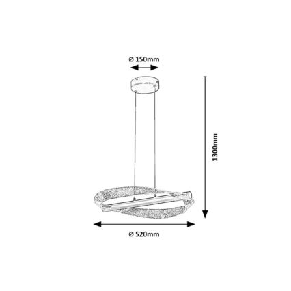 Rabalux - Lustre LED suspenso por cabo LED/24W/230V 3000K