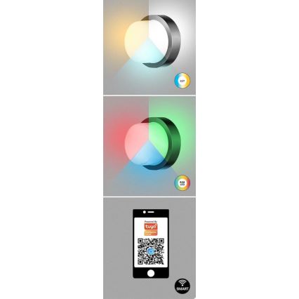 Rabalux - LED RGBW Iluminação de parede exterior com regulação LED/10W/230V IP54 Wi-Fi Tuya