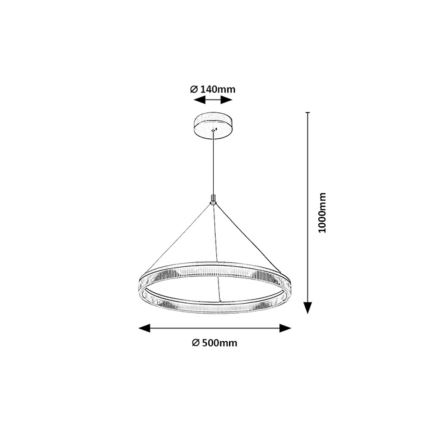 Rabalux - Lustre LED regulável suspenso por cabo LED/24W/230V 3000-6500K + comando remoto