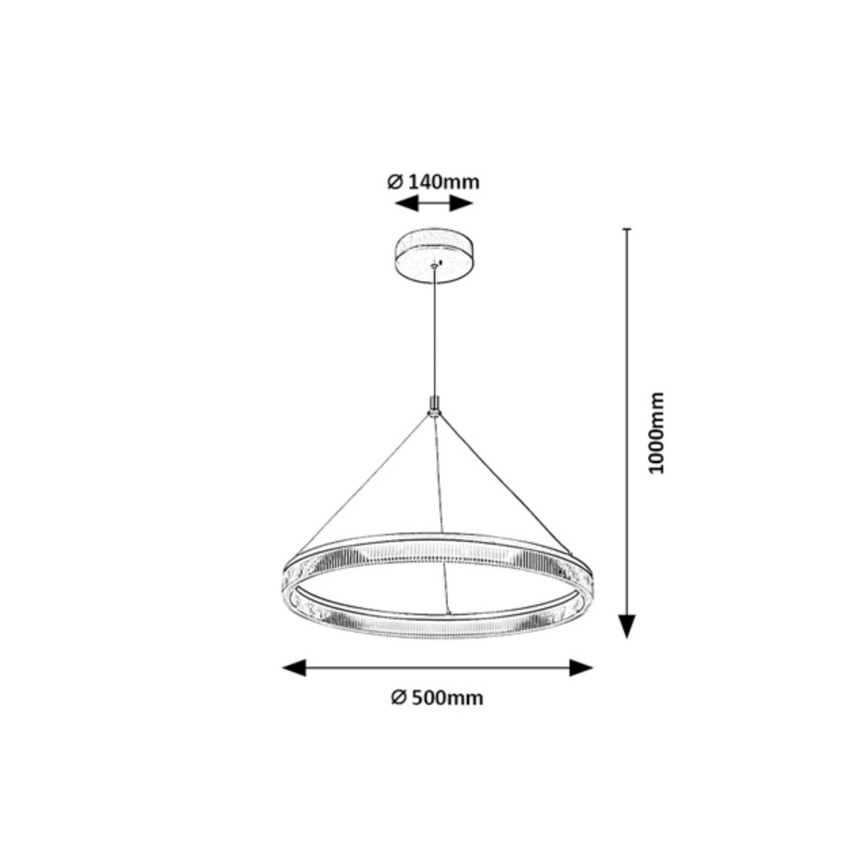 Rabalux - Lustre LED regulável suspenso por cabo LED/24W/230V 3000-6500K + comando remoto