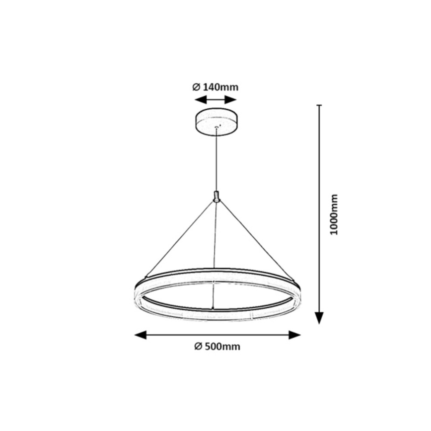 Rabalux - LED Lustre pendente dimerizável suspenso por cabo LED/24W/230V 3000-6500K + controlo remoto
