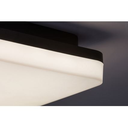 Rabalux - Luminária de tecto LED para casa de banho, 24W, 230V, IP54, 28x28 cm