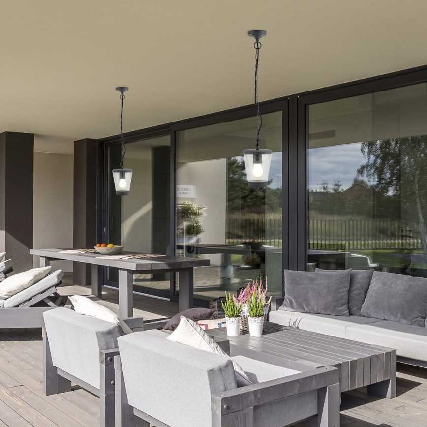 Rabalux - Luminária de exterior suspensa em corrente 1xE27/40W/230V IP44