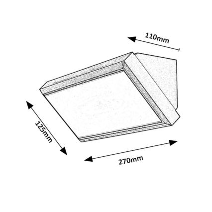 Rabalux - Luminária de parede LED para exterior LED/12W/230V IP54