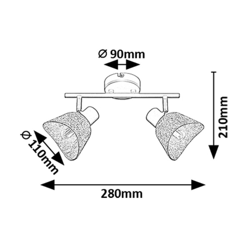 Rabalux - Foco 2xE14/10W/230V