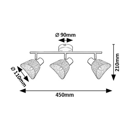 Rabalux - Foco 3xE14/10W/230V