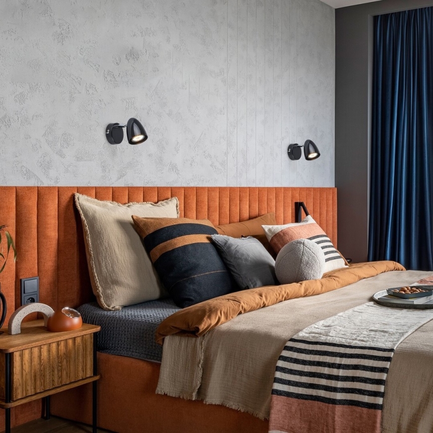 Rabalux - Foco de parede 1xGU10/5W/230V preto