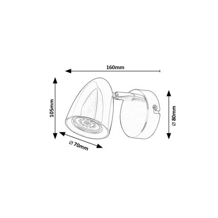 Rabalux - Foco de parede 1xGU10/5W/230V branco