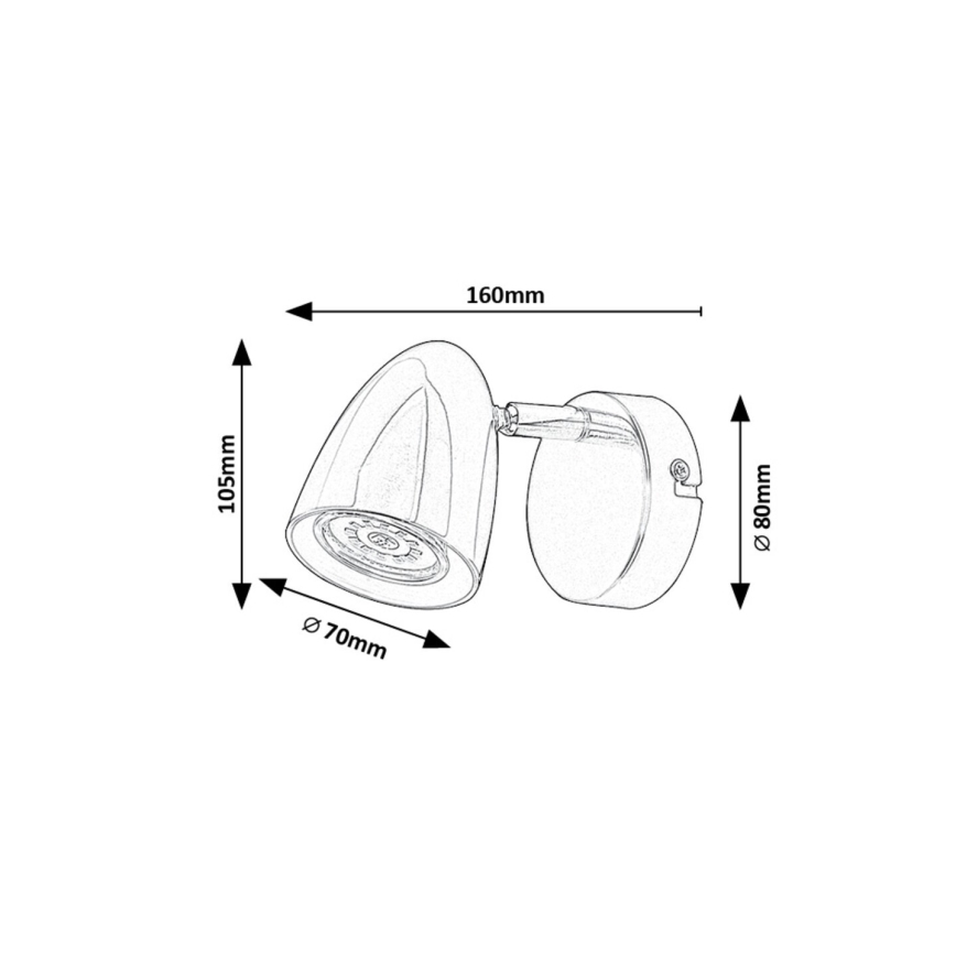 Rabalux - Foco de parede 1xGU10/5W/230V branco