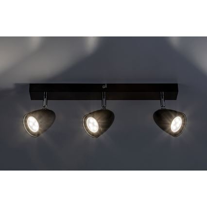 Rabalux - Foco 3xGU10/5W/230V preto