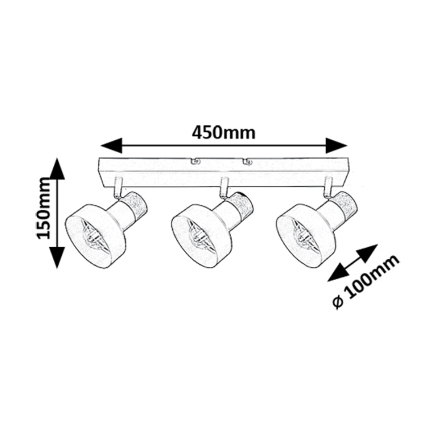 Rabalux - Foco 3xE14/15W/230V
