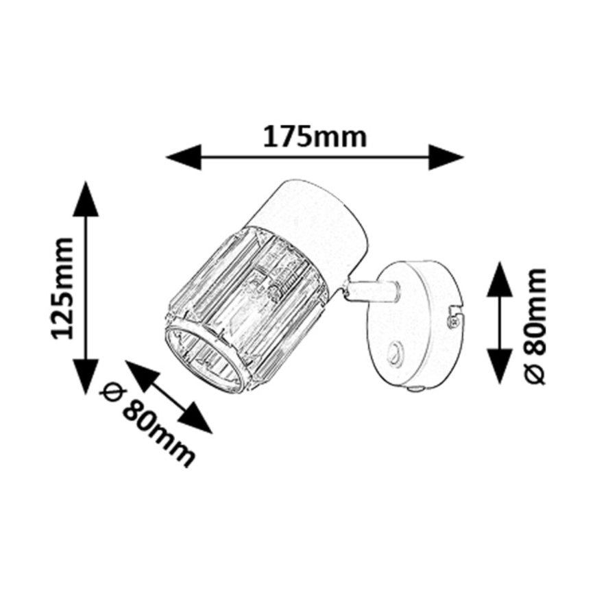Rabalux - Foco de parede 1xE14/15W/230V