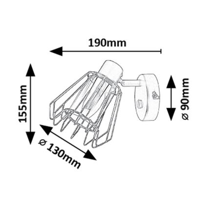 Rabalux - Foco de parede 1xE14/40W/230V
