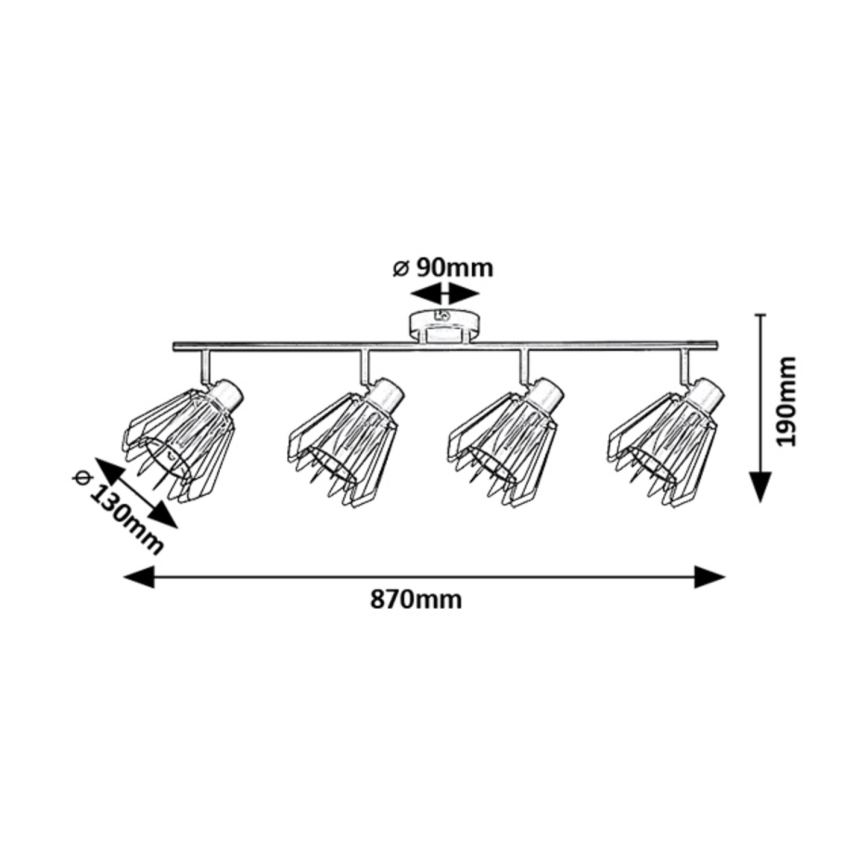 Rabalux - Foco 4xE14/40W/230V