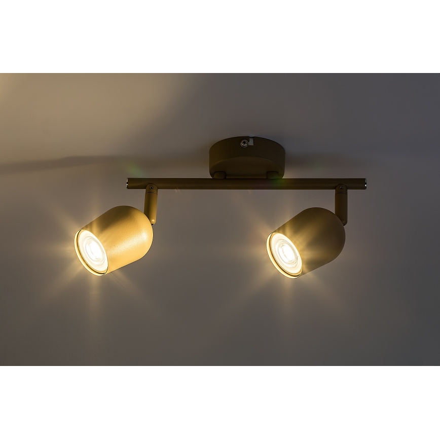 Rabalux - Spot orientável 2xGU10/15W/230V bege