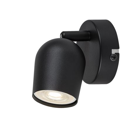Rabalux - Aplique de parede orientável 1xGU10/15W/230V preto