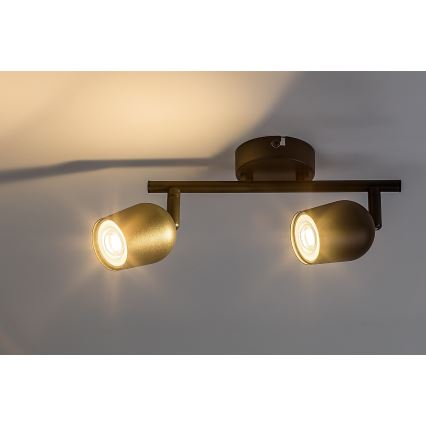 Rabalux - Candeeiro de focos 2xGU10/15W/230V preto