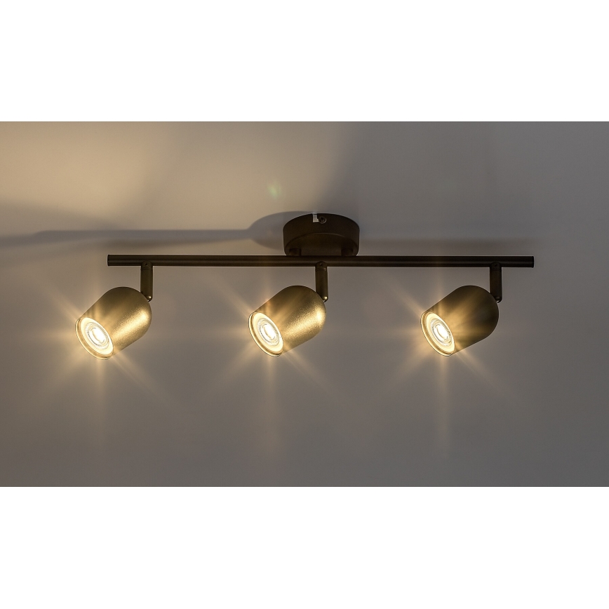 Rabalux - Candeeiro de tecto com 3 focos 3xGU10/15W/230V, preto