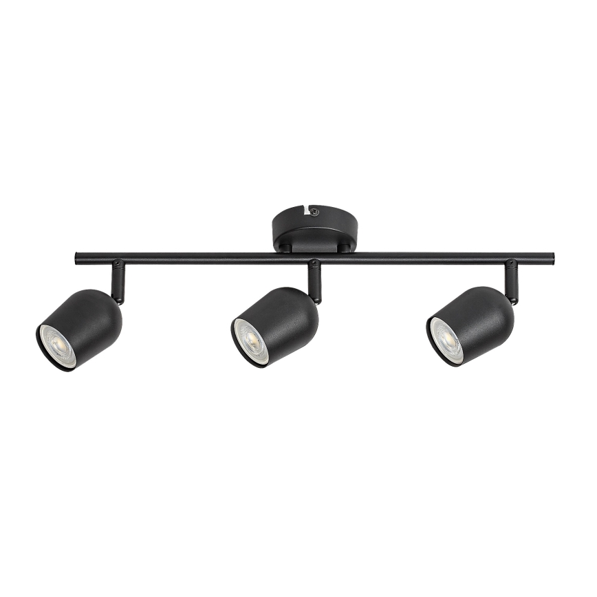 Rabalux - Candeeiro de tecto com 3 focos 3xGU10/15W/230V, preto