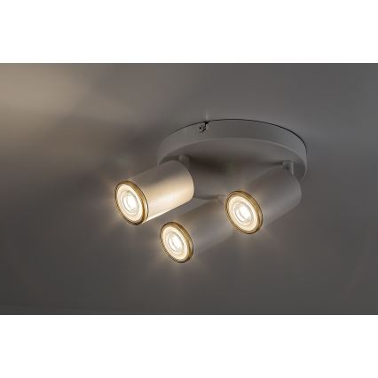 Rabalux - Candeeiro de focos 3xGU10/15W/230V branco