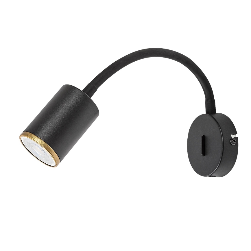 Rabalux - Aplique de parede com foco direcionável 1xGU10/15W/230V preto