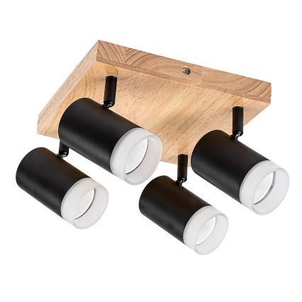 Rabalux - Plafonier com 4 focos GU10/5W/230V carvalho