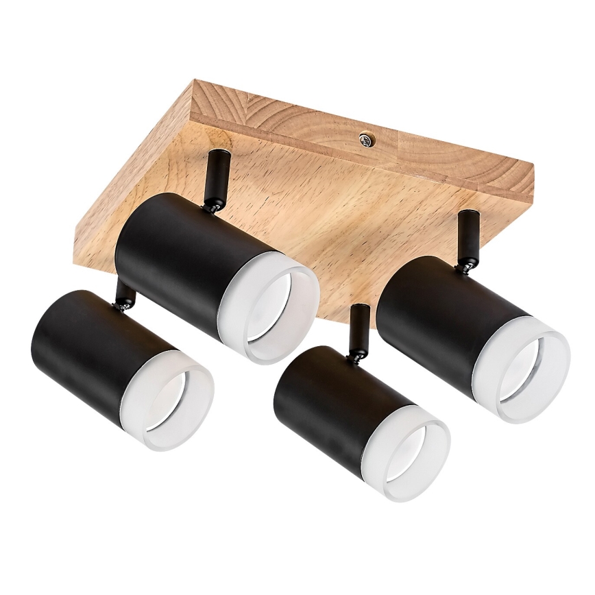 Rabalux - Plafonier com 4 focos GU10/5W/230V carvalho