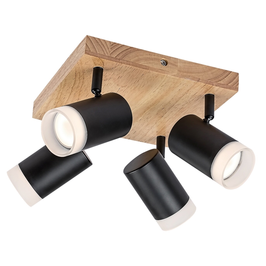 Rabalux - Plafonier com 4 focos GU10/5W/230V carvalho