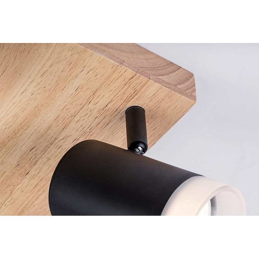 Rabalux - Plafonier com 4 focos GU10/5W/230V carvalho