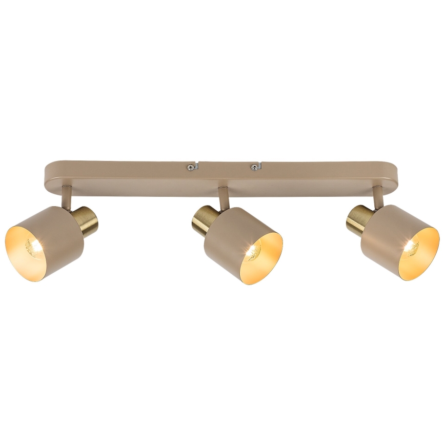 Rabalux - Candeeiro de tecto com 3 focos 3xE14/10W/230V bege