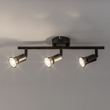Rabalux - Candeeiro de focos 3xGU10/25W/230V preto