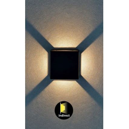 Rabalux - Iluminação de parede exterior LED LED/6W/230V IP54 preta