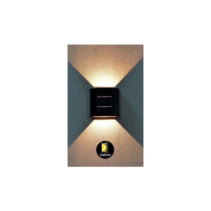 Rabalux - Iluminação de parede exterior LED LED/6W/230V IP54 preta