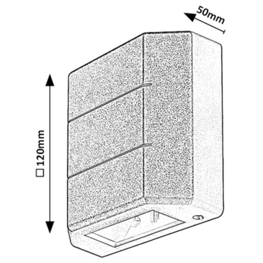 Rabalux - Iluminação de parede exterior LED LED/6W/230V IP54 preta