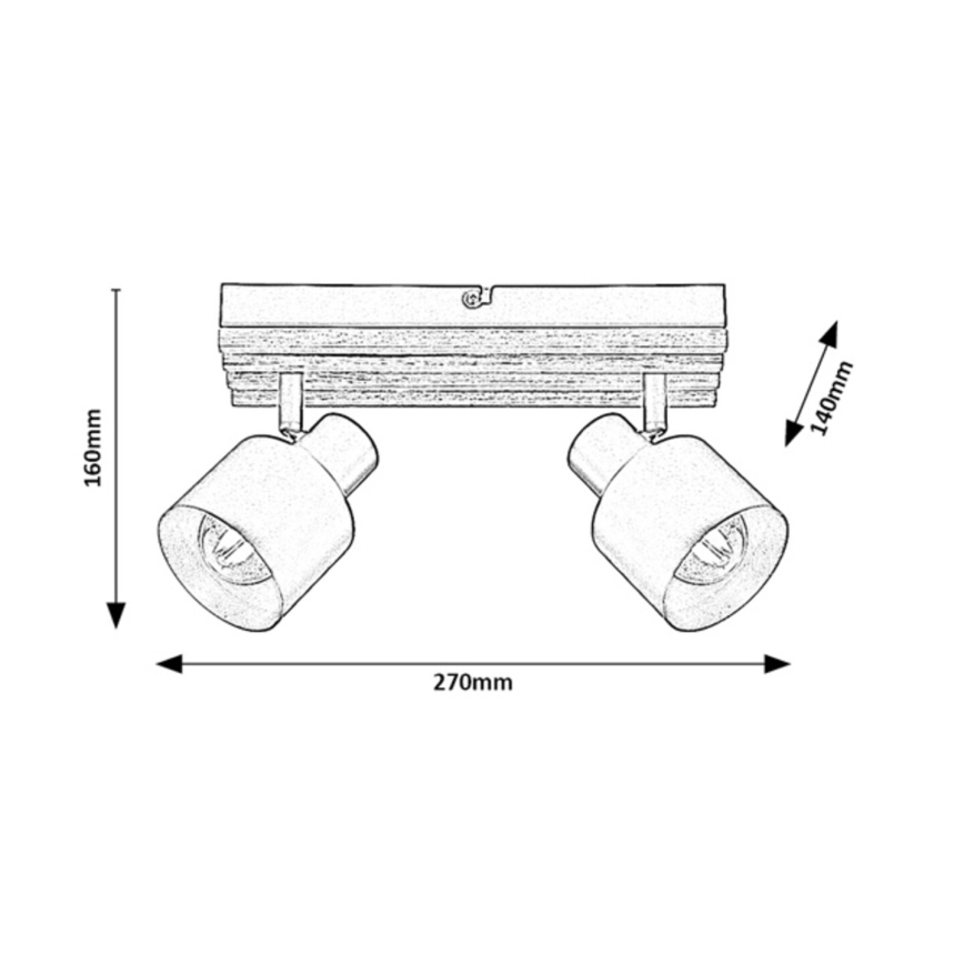 Rabalux - Spot de teto 2xE14/10W/230V